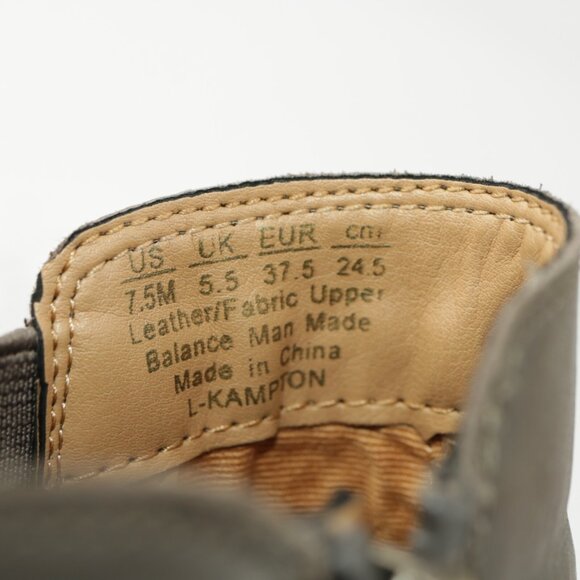 Franco Sarto Womens Kampton Boot Size 7.5 Gray Leather Zip Up Bootie Comfy Flat - Picture 9 of 10